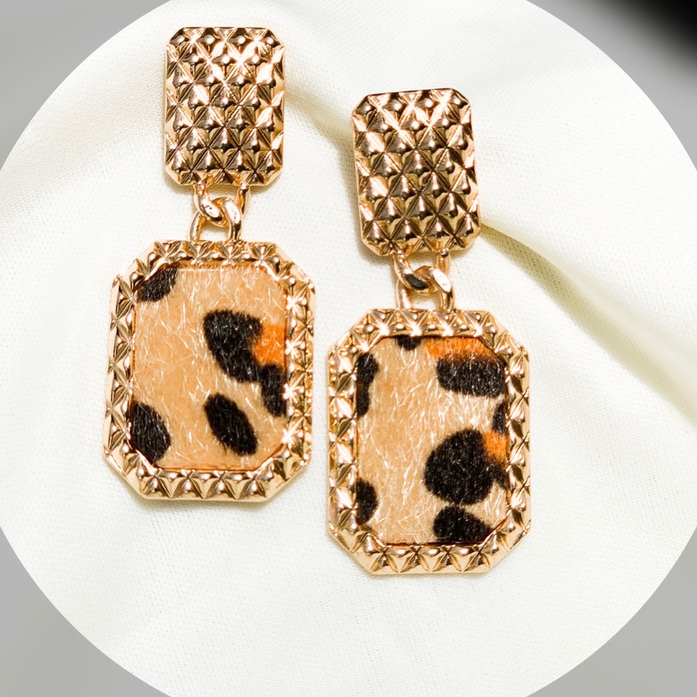 Timeless Animal Print Drop Earrings